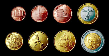 euro geschenk sammlung italien