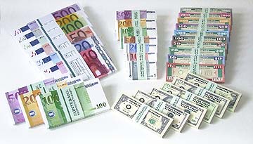 Spielgeld Dollars Spielgeld Euroreproduktionen Filmgeld Theatergeld Spielgeld-Sortiment Uebersicht